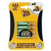 JCB RTU NiMH AAA / R03, 900mAh, előtöltve, buborékcsomagolás 4 db