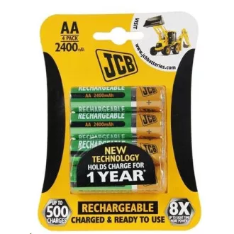 JCB RTU NiMH AA / R06, min.2400mAh, előtöltve, buborékcsomagolás 4 db