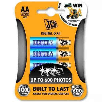 JCB OXI DIGITAL lúgos elem LR06, buborékcsomagolás 4 db