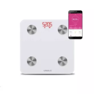 UMAX Scale Smart Scale US20M intelligens személyi mérleg - bluetooth, maximális terhelés 150kg UMAX Scale Smart Scale US20M intelligens személyi mérleg - bluetooth, maximális terhelés 150kg