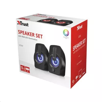 TRUST Gemi RGB 2.0 hangszórókészlet - fekete