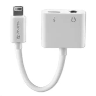 4smarts Lightning / Lightning adapter és 3,5 mm-es jack, fehér 4smarts Lightning / Lightning adapter és 3,5 mm-es jack, fehér