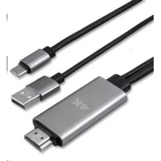 4smarts kábel a képátvitelhez töltési funkció, USB-C / HDMI, fekete 4smarts kábel a képátvitelhez töltési funkció, USB-C / HDMI, fekete