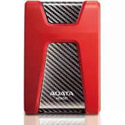 ADATA külső merevlemez 1TB USB 3.1 DashDrive Durable HD650, piros (gumi, ütésálló)