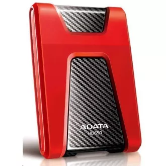 ADATA külső merevlemez 1TB USB 3.1 DashDrive Durable HD650, piros (gumi, ütésálló)
