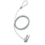 PREMIUMCORD Biztonsági zár NTB 1, 8m Kensington Lock-hez (4 számjegyű kód, acélkábel)