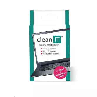 CLEAN IT képernyőtisztító oldat kendővel, 2x30ml