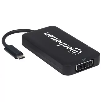 MANHATTAN dokkolóállomás USB-C 4in1, 1xDP, 1xHDMI, 1xVGA, 1xDVI, 1xDVI