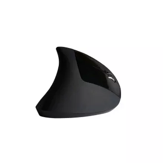 C-TECH egér VEM-09, függőleges, vezeték nélküli, 6 gombos, fekete, USB nano vevő