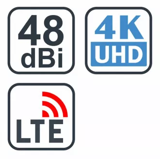 EVOLVEO Jade 2, aktív kültéri antenna DVB-T2, LTE szűrő, 4G, 5G, 5G
