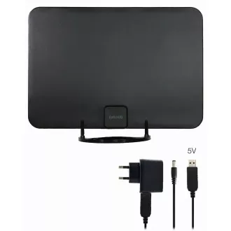EVOLVEO Xany 2A, 230/5V, aktív szobaantenna FM/DAB /DVB-T2, LTE, 4G, 5G szűrő