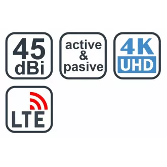 EVOLVEO Xany 2A, 230/5V, aktív szobaantenna FM/DAB /DVB-T2, LTE, 4G, 5G szűrő