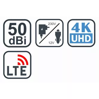 EVOLVEO Xany 4, 230/12V, aktív szobaantenna FM/DAB /DVB-T2, LTE szűrő, 4G, 5G