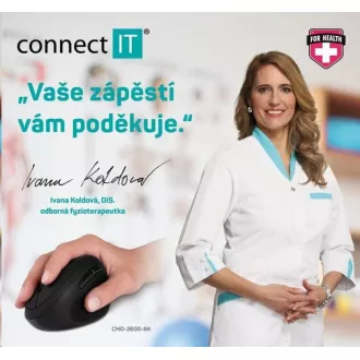 CSATLAKOZTASSA AZ EGÉSZSÉGÜGYI NŐKÉRT ergonomikus függőleges egér, vezeték nélküli