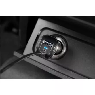 Aligátor autós töltő Turbó töltés, 12/24 V, 2, 4 A, USB-C, 1x USB kimenet, fekete