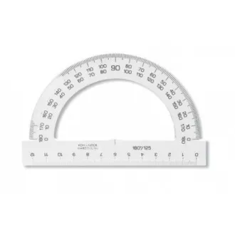 Szögmérő 180 ° / 125 átlátszó nagy
