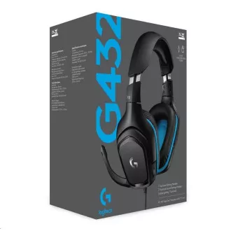 Logitech G432 7.1 vezetékes játékfejhallgató