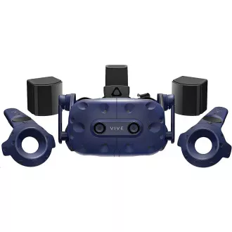 HTC Vive Pro Virtual Reality Headset (készlet), kék (VR szemüveg, Motino szenzorok, vezérlő, beépített hang) HTC Vive Pro Virtual Reality Headset (készlet), kék (VR szemüveg, Motino szenzorok, vezérlő, beépített hang)