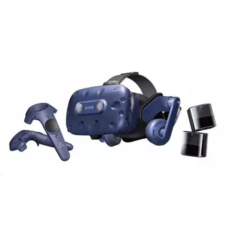 HTC Vive Pro Virtual Reality Headset (készlet), kék (VR szemüveg, Motino szenzorok, vezérlő, beépített hang) HTC Vive Pro Virtual Reality Headset (készlet), kék (VR szemüveg, Motino szenzorok, vezérlő, beépített hang)