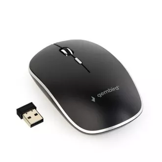 GEMBIRD egér MUSW-4B-01, fekete, vezeték nélküli, USB nano vevő GEMBIRD egér MUSW-4B-01, fekete, vezeték nélküli, USB nano vevő