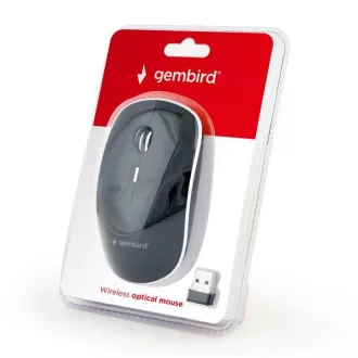 GEMBIRD egér MUSW-4B-01, fekete, vezeték nélküli, USB nano vevő GEMBIRD egér MUSW-4B-01, fekete, vezeték nélküli, USB nano vevő