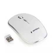 GEMBIRD egér MUSW-4B-01, fehér, vezeték nélküli, USB nano vevő