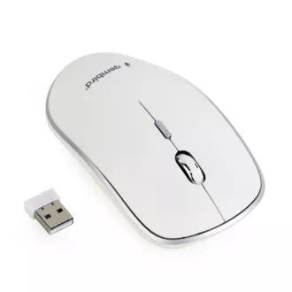 GEMBIRD egér MUSW-4B-01, fehér, vezeték nélküli, USB nano vevő GEMBIRD egér MUSW-4B-01, fehér, vezeték nélküli, USB nano vevő