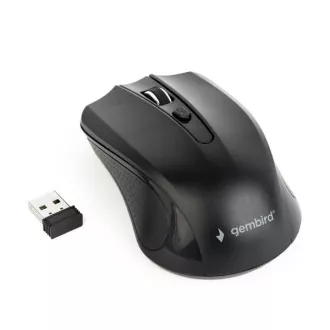 GEMBIRD egér MUSW-4B-04, fekete, vezeték nélküli, USB nano vevő GEMBIRD egér MUSW-4B-04, fekete, vezeték nélküli, USB nano vevő