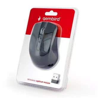GEMBIRD egér MUSW-4B-04, fekete, vezeték nélküli, USB nano vevő GEMBIRD egér MUSW-4B-04, fekete, vezeték nélküli, USB nano vevő