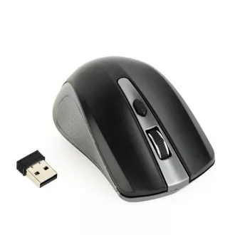 GEMBIRD egér MUSW-4B-04-GB, szürke-fekete, vezeték nélküli, USB nano vevő