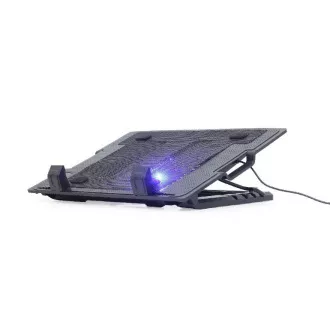 GEMBIRD notebook állvány NBS-1F17T-01, notebookokhoz 17"-ig, 150 mm-es ventilátor, LED, fekete