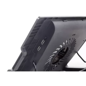 GEMBIRD notebook állvány NBS-1F17T-01, notebookokhoz 17"-ig, 150 mm-es ventilátor, LED, fekete