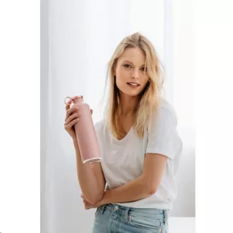 Equa Smart - okos palack, acél, márvány, rózsaszín pirosító