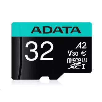 ADATA MicroSDHC kártya 32 GB Premier Pro UHS-I V30S (R: 100 MB) + SD adapter ADATA MicroSDHC kártya 32 GB Premier Pro UHS-I V30S (R: 100 MB) + SD adapter