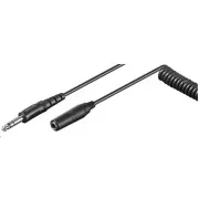 PREMIUMCORD Hosszabbító kábel audio Jack 6, 3mm M/F spirál 1m - 5m