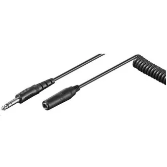 PREMIUMCORD Hosszabbító kábel audio Jack 6, 3mm M/F spirál 1m - 5m