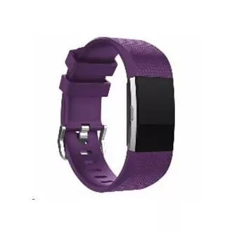 Eses lila szilikon szíj S-es méretű Fitbit Charge 2-höz