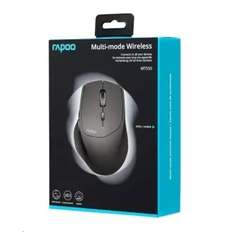RAPOO egér MT550 vezeték nélküli lézer, több mód: 2,4 GHz, Bluetooth 3.0 és 4.0, fekete RAPOO egér MT550 vezeték nélküli lézer, több mód: 2,4 GHz, Bluetooth 3.0 és 4.0, fekete