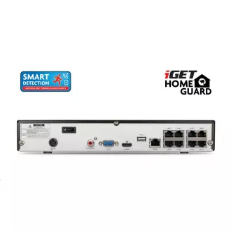 iGET HOMEGUARD HGNVK85304 PoE kamerarendszer SMART mozgásérzékelővel, 8 csatornás FullHD NVR   4x FullHD kültéri kamera