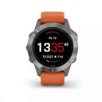 Garmin GPS sportóra fenix6 PRO Sapphire, Titanium / Orange Band (TÉRKÉP / Zene) Garmin GPS sportóra fenix6 PRO Sapphire, Titanium / Orange Band (TÉRKÉP / Zene)