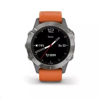 Garmin GPS sportóra fenix6 PRO Sapphire, Titanium / Orange Band (TÉRKÉP / Zene) Garmin GPS sportóra fenix6 PRO Sapphire, Titanium / Orange Band (TÉRKÉP / Zene)