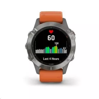 Garmin GPS sportóra fenix6 PRO Sapphire, Titanium / Orange Band (TÉRKÉP / Zene) Garmin GPS sportóra fenix6 PRO Sapphire, Titanium / Orange Band (TÉRKÉP / Zene)