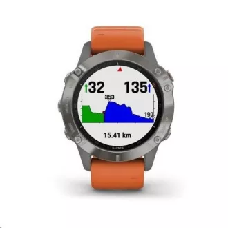 Garmin GPS sportóra fenix6 PRO Sapphire, Titanium / Orange Band (TÉRKÉP / Zene) Garmin GPS sportóra fenix6 PRO Sapphire, Titanium / Orange Band (TÉRKÉP / Zene)