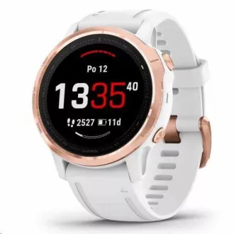 Garmin GPS sportóra fenix6S PRO Glass, RoseGold / White Band (TÉRKÉP / Zene) Garmin GPS sportóra fenix6S PRO Glass, RoseGold / White Band (TÉRKÉP / Zene)