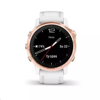 Garmin GPS sportóra fenix6S PRO Glass, RoseGold / White Band (TÉRKÉP / Zene) Garmin GPS sportóra fenix6S PRO Glass, RoseGold / White Band (TÉRKÉP / Zene)