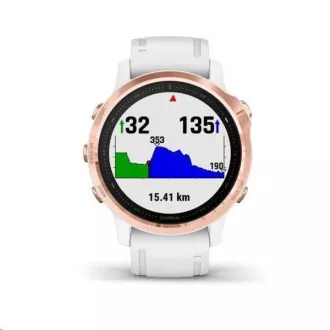 Garmin GPS sportóra fenix6S PRO Glass, RoseGold / White Band (TÉRKÉP / Zene) Garmin GPS sportóra fenix6S PRO Glass, RoseGold / White Band (TÉRKÉP / Zene)