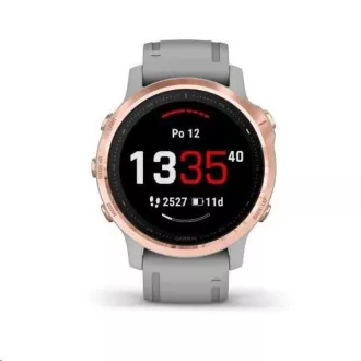 Garmin GPS sportóra fenix6S PRO Sapphire, RoseGold / Gray Band (TÉRKÉP / Zene)