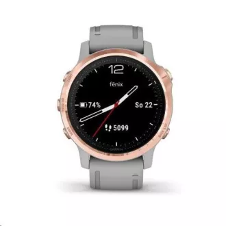 Garmin GPS sportóra fenix6S PRO Sapphire, RoseGold / Gray Band (TÉRKÉP / Zene)