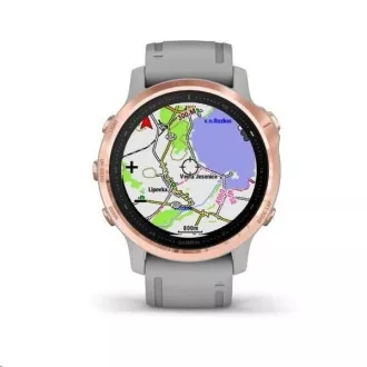 Garmin GPS sportóra fenix6S PRO Sapphire, RoseGold / Gray Band (TÉRKÉP / Zene)