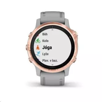 Garmin GPS sportóra fenix6S PRO Sapphire, RoseGold / Gray Band (TÉRKÉP / Zene)